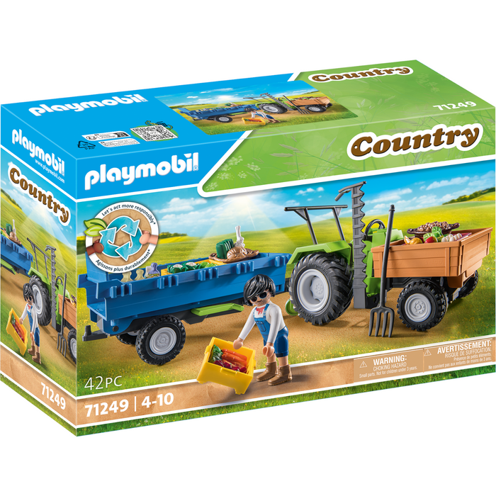 Playmobil - 71249 | Country: Harvester Tractor with Trailer