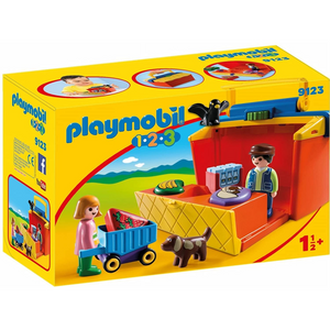 Playmobil 123 Dog Train Car Building Set 70406