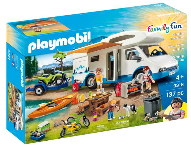 Playmobil - 9318 | Family Fun: Camping Adventure with Canoe that Floats