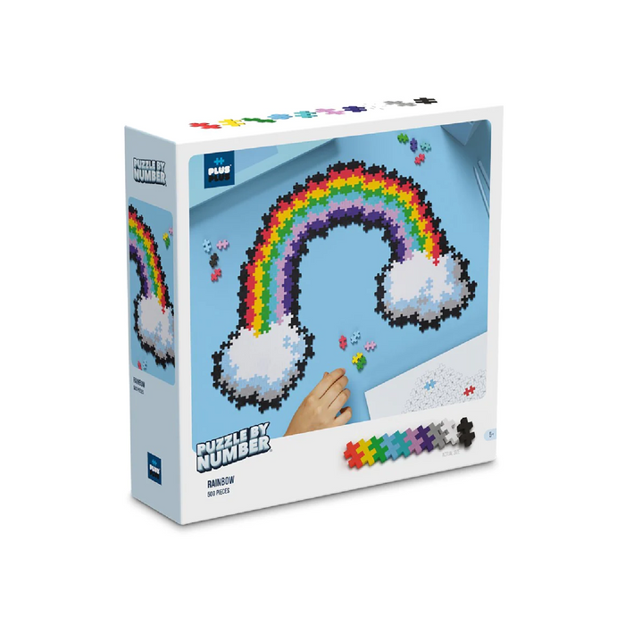 1 | Plus Plus Puzzle by Number - Rainbow 500 Pieces