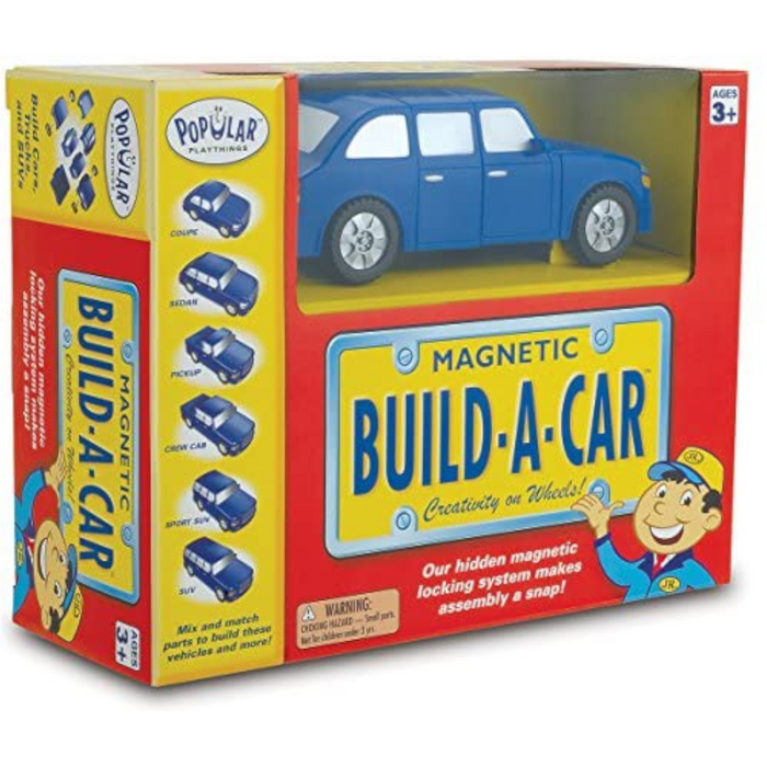 Popular Playthings - 60101 | Magnetic Build-A-Car - Bilingual