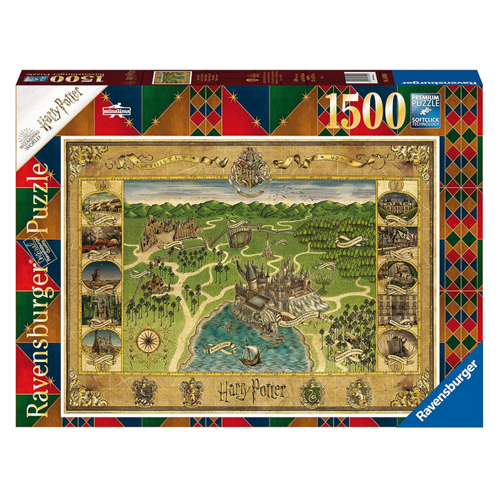 Ravensburger - 16599 | Harry Potter Hogwarts Map 1500 PC PZ
