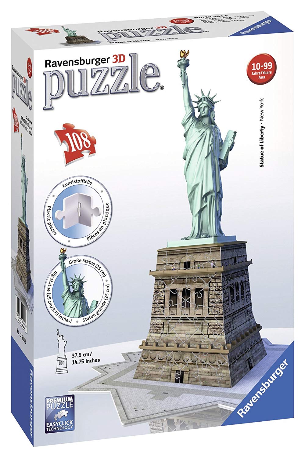 Ravensburger - 12584  Statue Of Liberty - 108 Piece 3D Puzzle