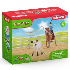 Schleich - 42577 | Farm World: Cowboy Team Roping Fun