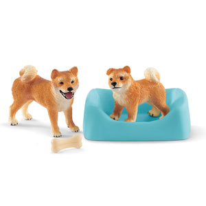 Schleich - 42479 | Farm World Shiba Inu Mother & Puppy