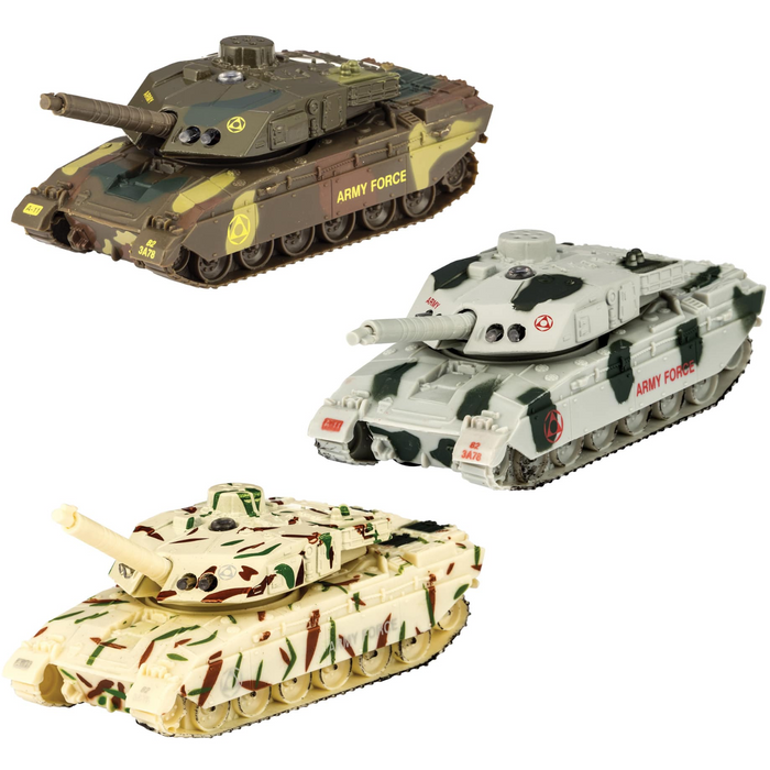 6 | Diecast Light & Sound Tank - Assorted (One per Purchase)
