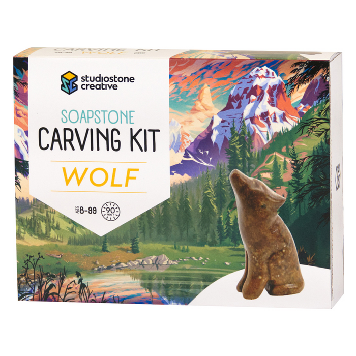 Studiostone Creative - 75311 | Soapstone Carving Kit - Wolf