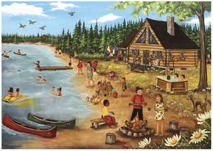 Trefl - 670220 | Summer at the Lodge Cabin by: C.Genest (1000 Piece Puzzle)