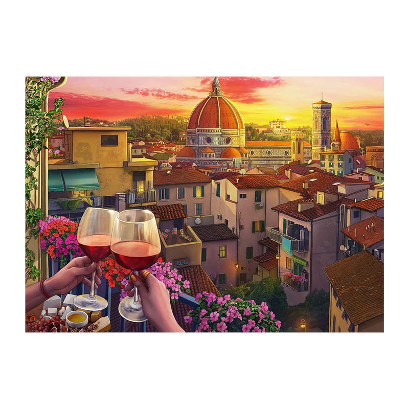 Ravensburger - 16796 | Cozy Wine Terrace - 500 PC Puzzle