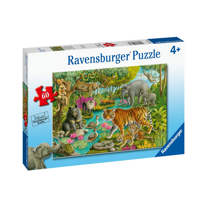 Ravensburger - 05163 | Animals of India - 60 Piece Puzzle