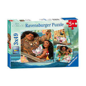 Ravensburger - 093854 | Moana Born to Voyage - 3x49 Piece Puzzle