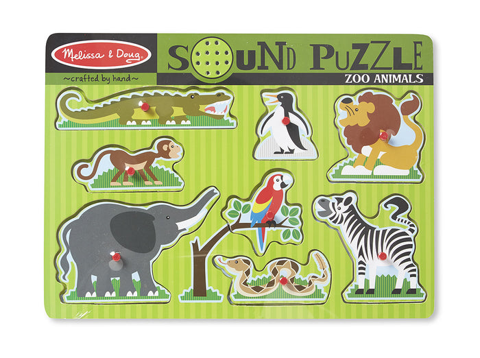 Melissa & Doug - 10727 | Sound Puzzle: Zoo Animals (8 Pieces)
