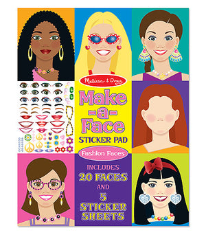 Melissa & Doug 14195 Sticker Pad - Make A Fashion Faces