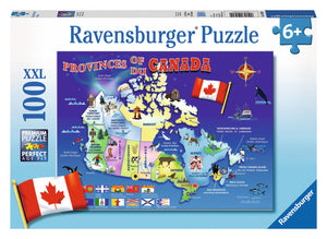 Ravensburger 100 Pieces Puzzle Map Of Canada - 10569