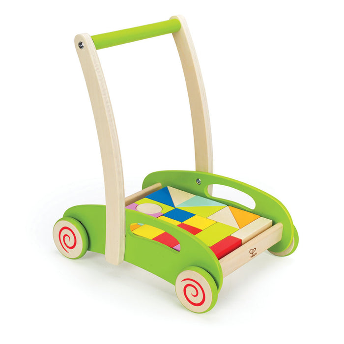 Hape - E0371 | Block And Roll Wooden Push Toy