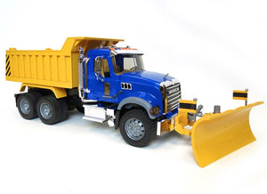 Bruder - 02825 | Commercial: MACK Granite Dump Truck With Snow Plow Blade