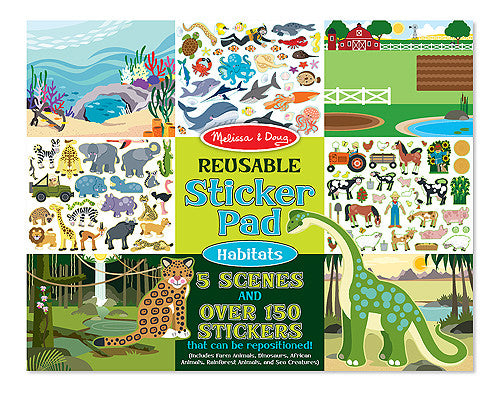 Melissa & Doug - 14196 | Reusable Sticker Pad: Habitats