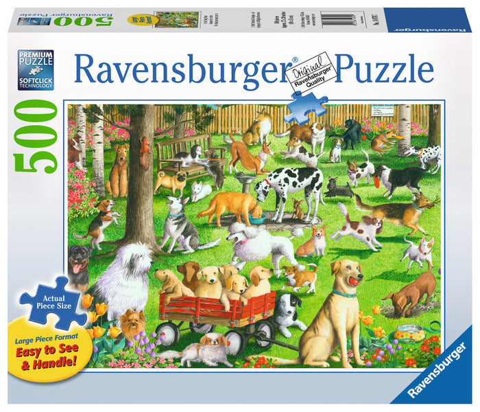Ravensburger - 14870 | At the Dog Park - 500 PC Large Format Puzzle