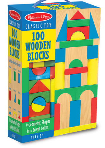 Melissa & Doug - 10481 | Coloured Wood Blocks - 100 PC